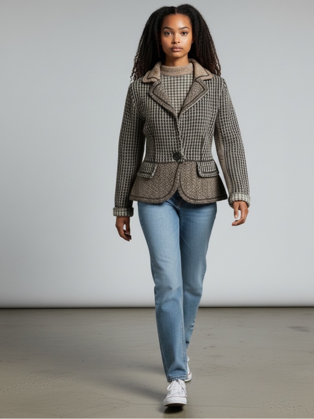 Nine West 100% Lambs Wool Sweater Jacket Gorgeous Excellent Condition size Small